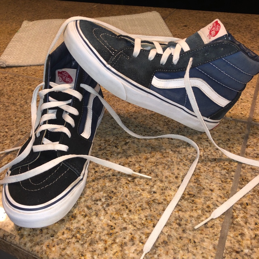 blue skate hi top vans